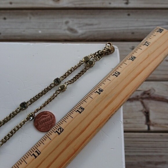 Loft Gold Necklace with Rhinestone Pendant - Picture 4 of 8